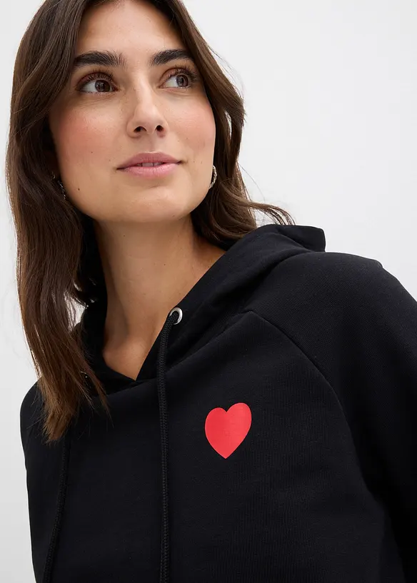 2-i-1-mamma- og ammesweatshirt av økologisk bomull, bonprix
