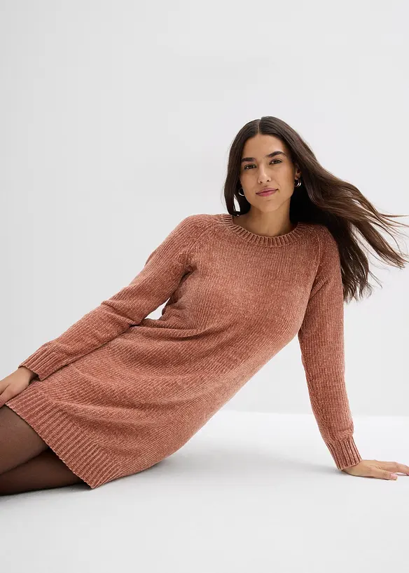 Oversized strikkekjole, bonprix