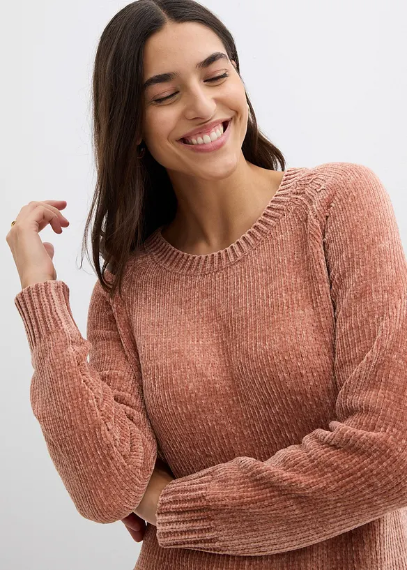 Oversized strikkekjole, bonprix