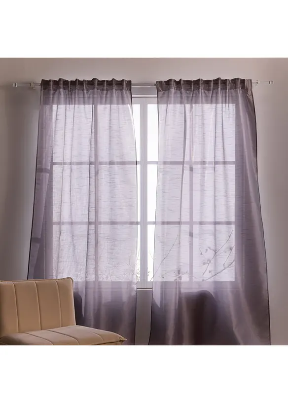 Gardin med lett glans, fås også i ekstra lang (1-pack), bonprix