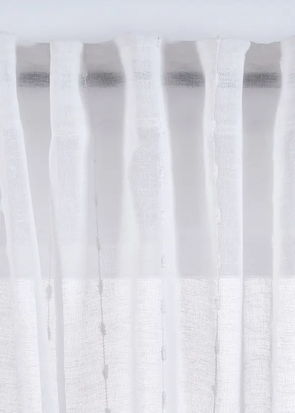 Gardin med vevde striper (1-pack), bonprix