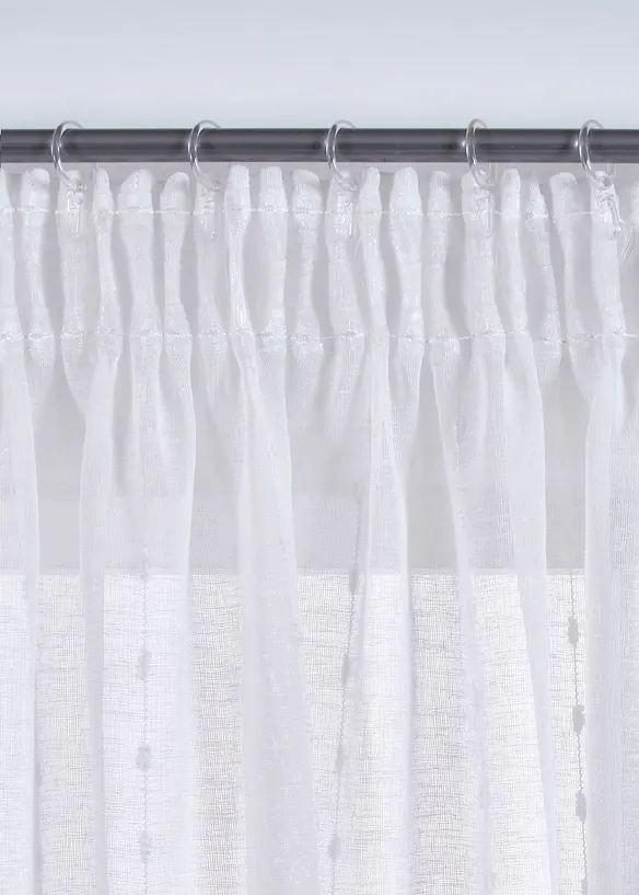 Gardin med vevde striper (1-pack), bonprix