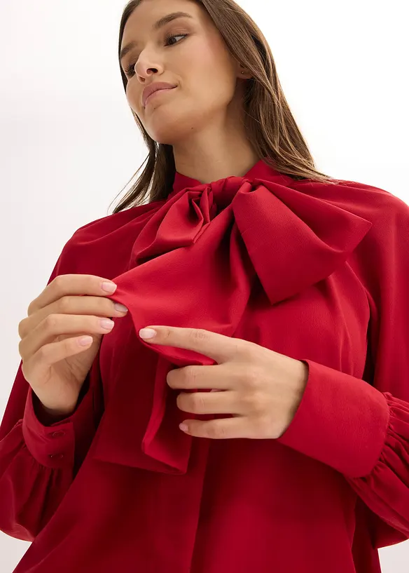 Bluse med sløyfe, bonprix