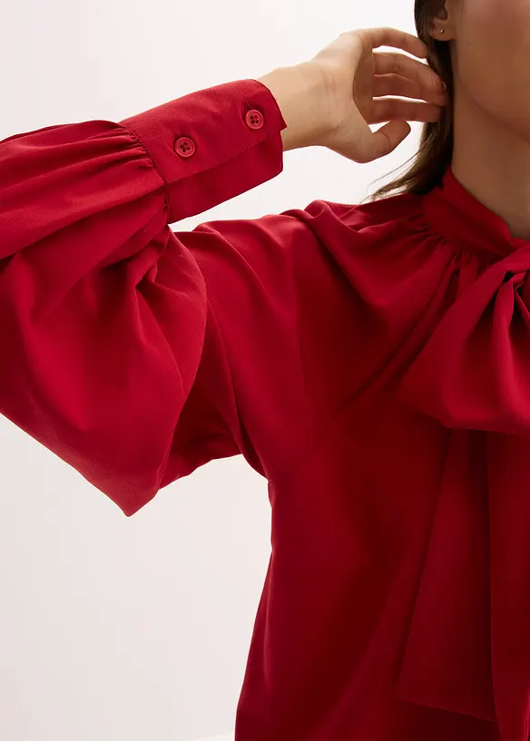 Bluse med sløyfe, bonprix