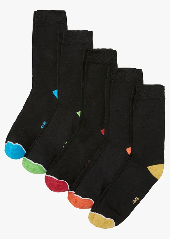 Sokker (5-pack) med økologisk bomull, bonprix