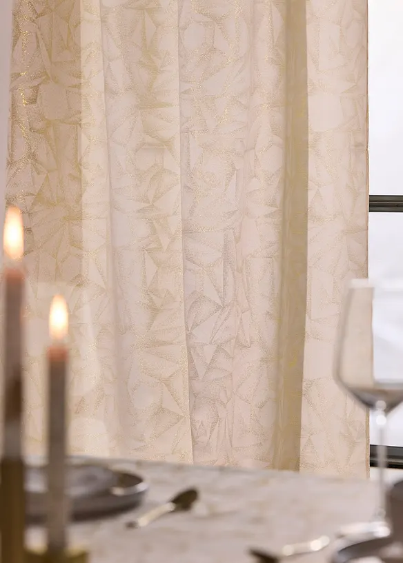 Jacquard gardin med glans, fås også i ekstra lang (1-pack), bonprix