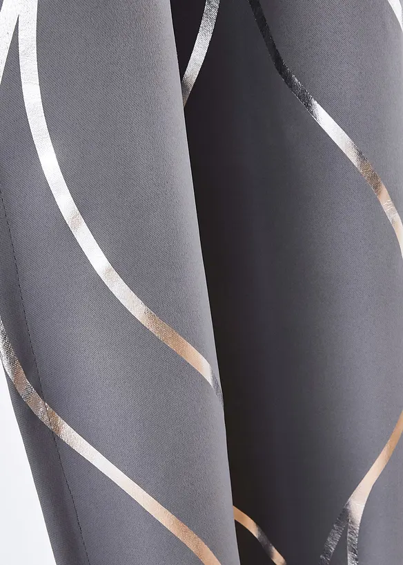 M&oslash;rkleggingsgardin med glanstrykk (1-pack), bonprix