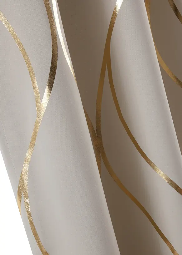 M&oslash;rkleggingsgardin med glanstrykk (1-pack), bonprix