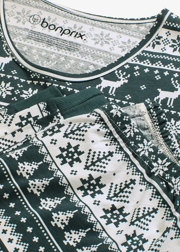 Pyjamas av økologisk bomull, bonprix