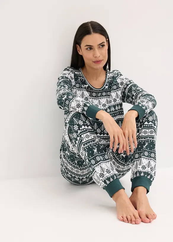 Pyjamas i 100% &oslash;kologisk bomull, bonprix