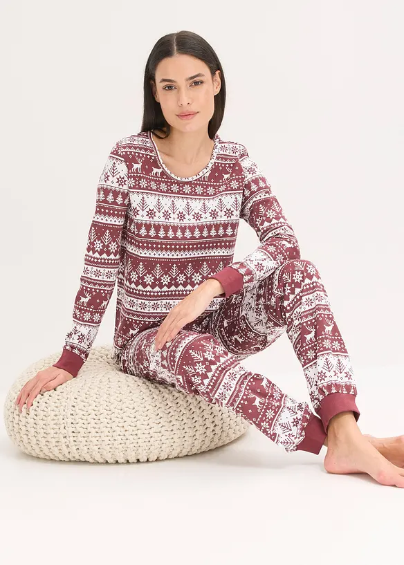 Pyjamas av økologisk bomull, bonprix