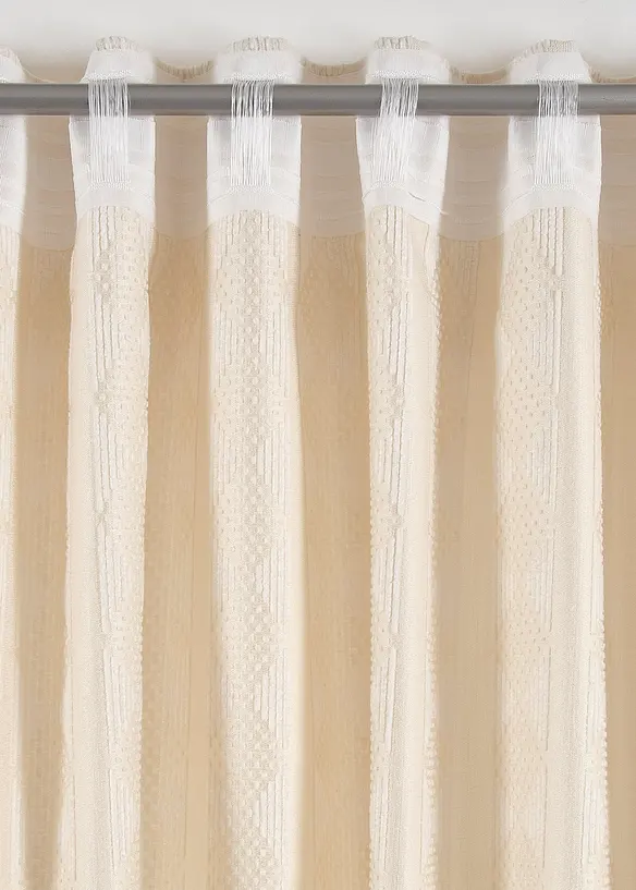 Ugjennomsiktig gardin i myk chenille (1-pack), bonprix