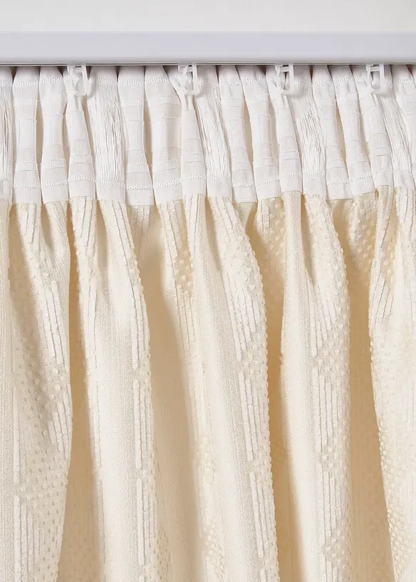 Ugjennomsiktig gardin i myk chenille (1-pack), bonprix