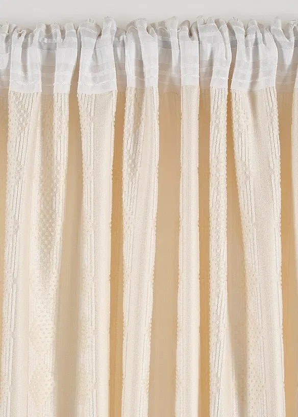 Ugjennomsiktig gardin i myk chenille (1-pack), bonprix