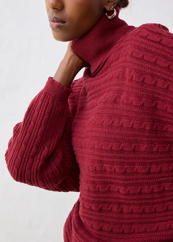 Oversized genser med merinoull, bonprix