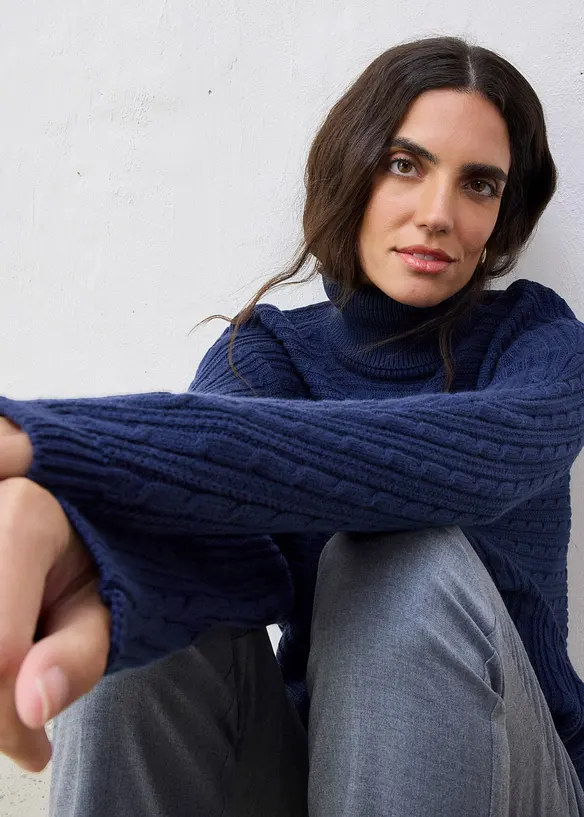 Genser med merinoull, bonprix