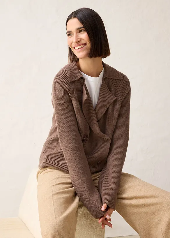 Cardigan med ull, bonprix