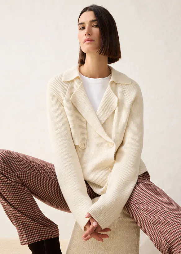 Cardigan med ull, bonprix