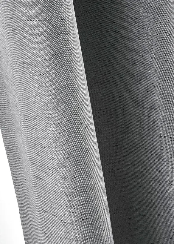 M&oslash;rkleggingsgardin med lett struktur (2-pack), bonprix