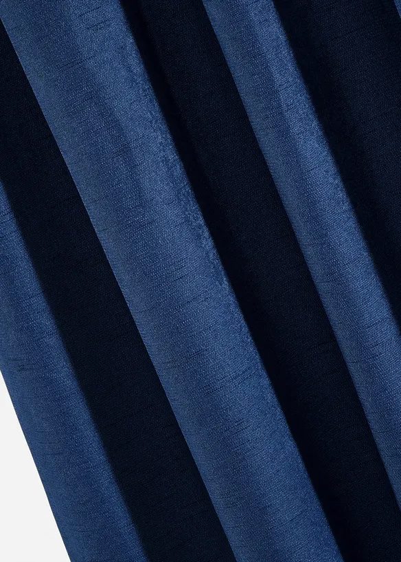 M&oslash;rkleggingsgardin med lett struktur (2-pack), bonprix