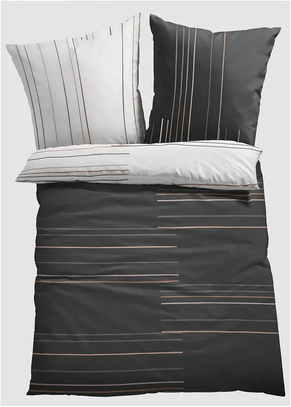 Vendbart sengesett i bomullsmiks, bonprix