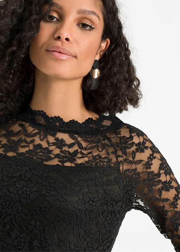 Blondetopp med lange ermer, bonprix