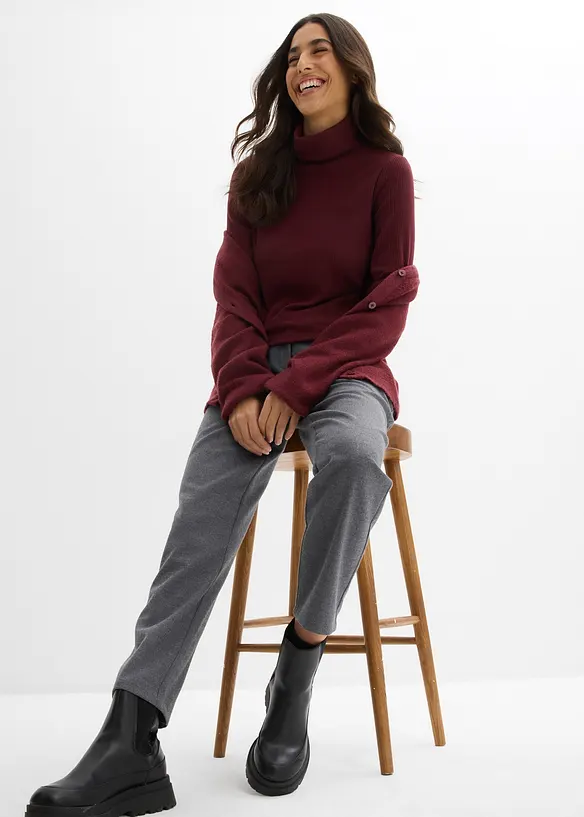 Ankellang, barrel-bukse i myk viskosemiks, bonprix