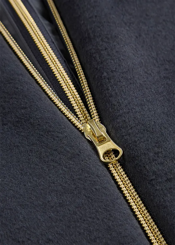 Ullk&aring;pe med innvendig dunjakke (2-delt sett), bonprix