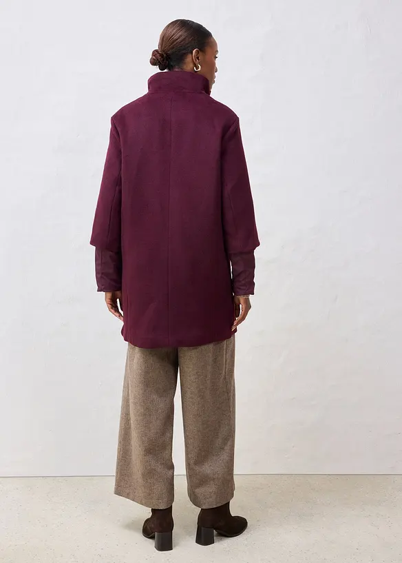 Ullkåpe med innvendig dunjakke (2-delt sett), bonprix