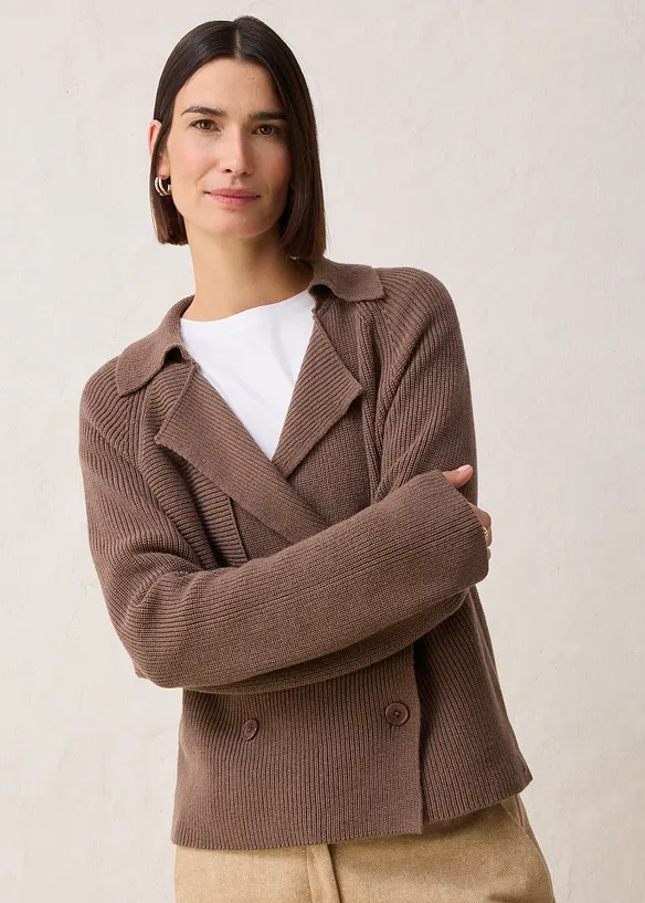 Cardigan med ull, bonprix