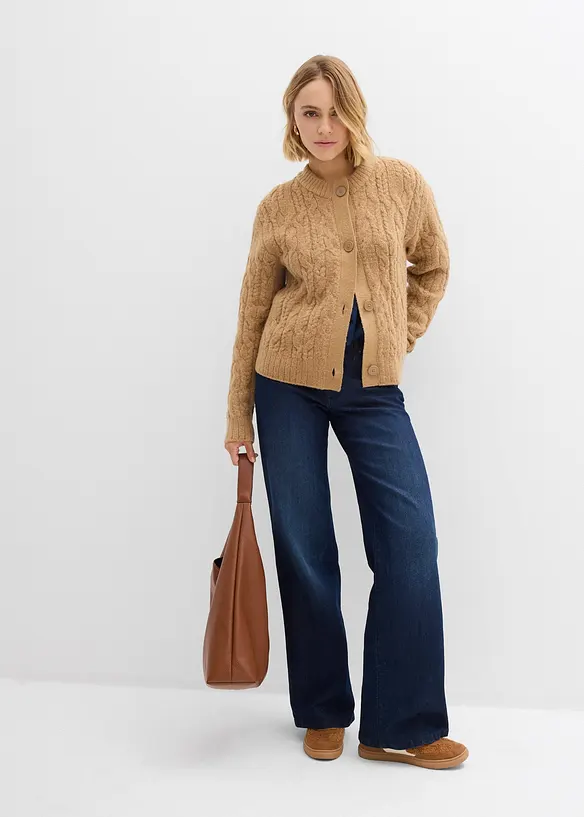 Grovstrikket cardigan, bonprix