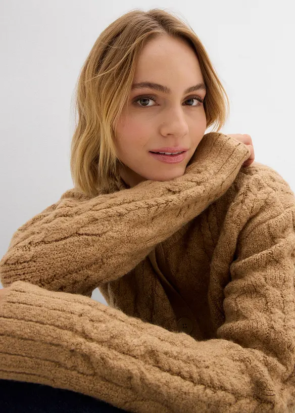 Grovstrikket cardigan, bonprix