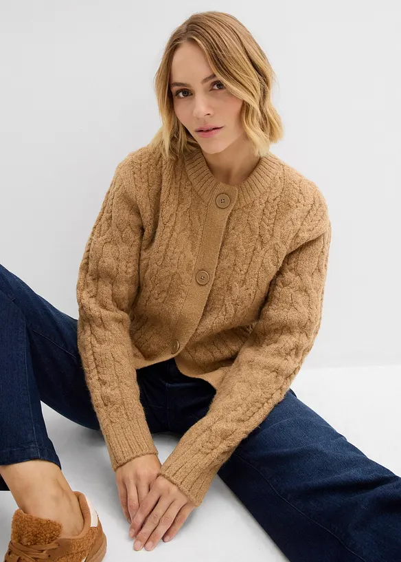 Grovstrikket cardigan, bonprix