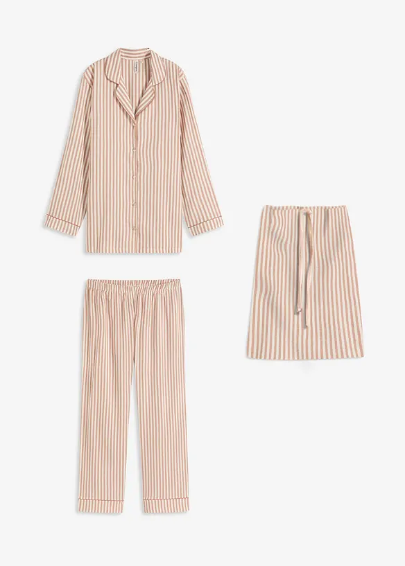 Flanell-pyjamas med gavepose, bonprix