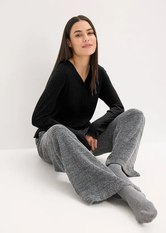 Loungewear-bukse i myk chenille, bonprix