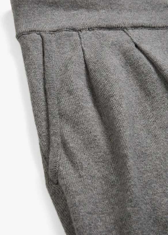 Strikket bukse i bomull og myk kasjmir, bonprix