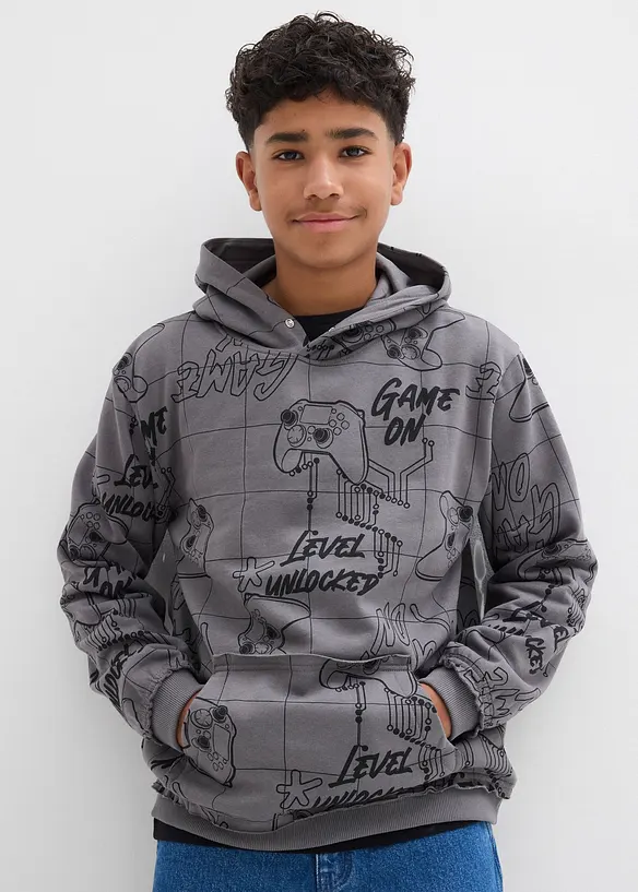 Hettegenser i myk bomullsmiks, bonprix