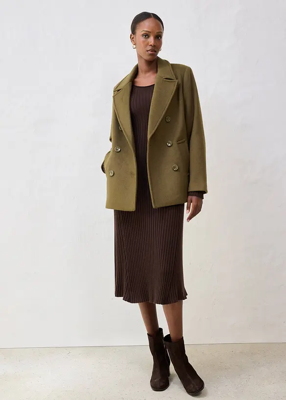 Losjakke med ull, bonprix