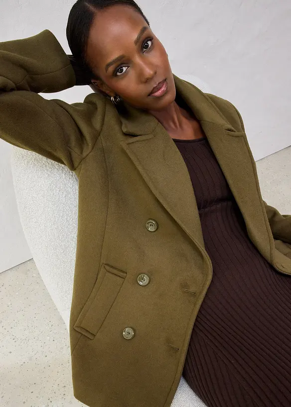 Losjakke med ull, bonprix