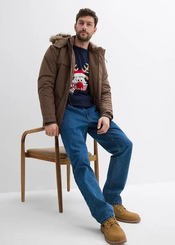 Genser i finstrikk med julemotiv, bonprix