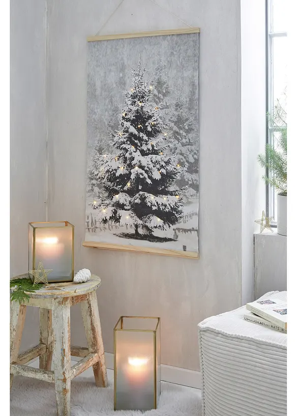 LED-lerretsbilde med juletre, bonprix