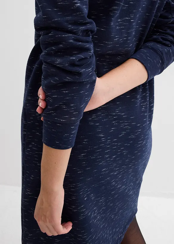 Sweatkjole med troyer-krage, bonprix