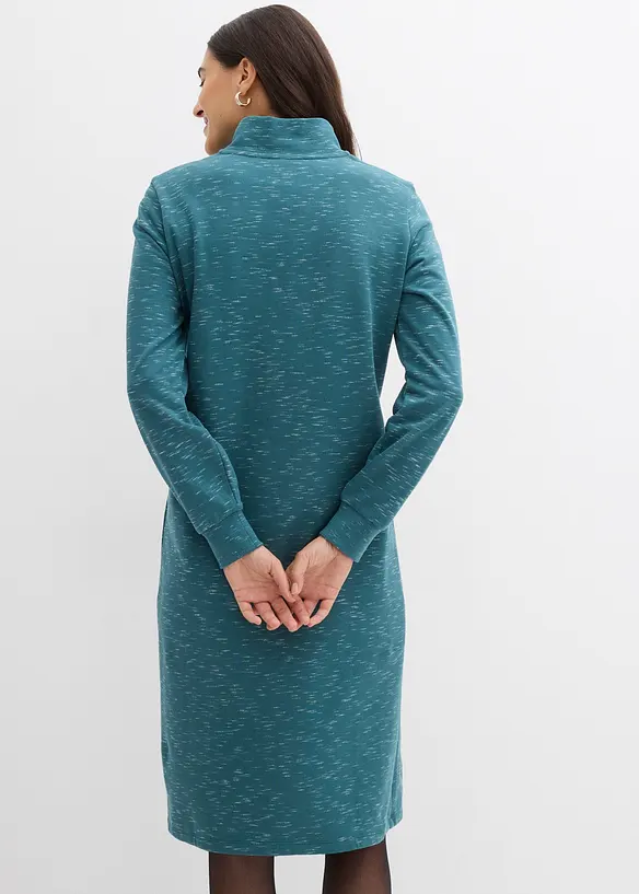 Sweatkjole med troyer-krage, bonprix