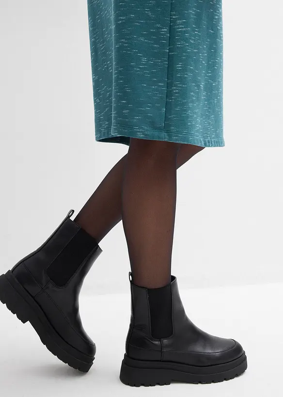 Sweatkjole med troyer-krage, bonprix