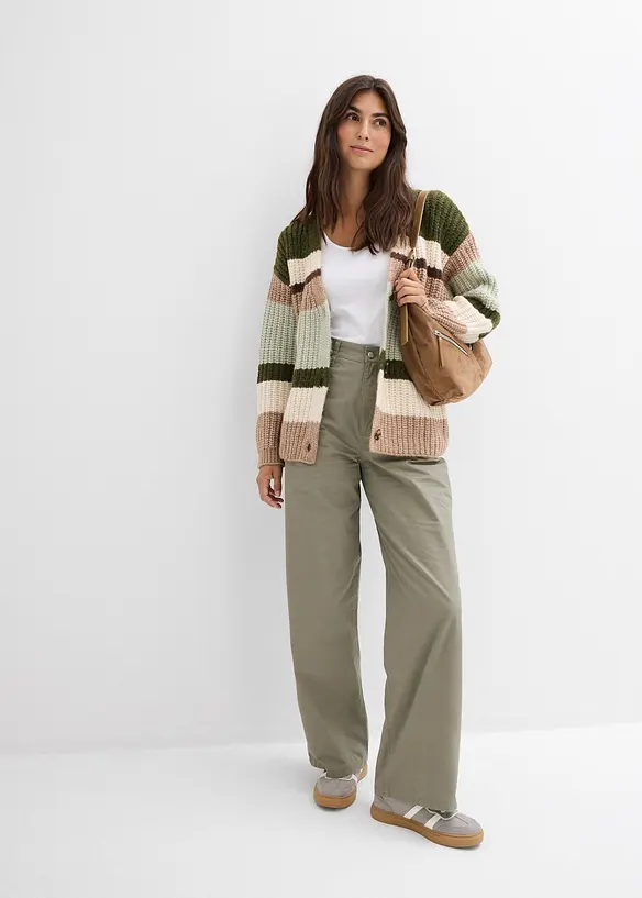 Grovstrikket cardigan med fargegradering, bonprix