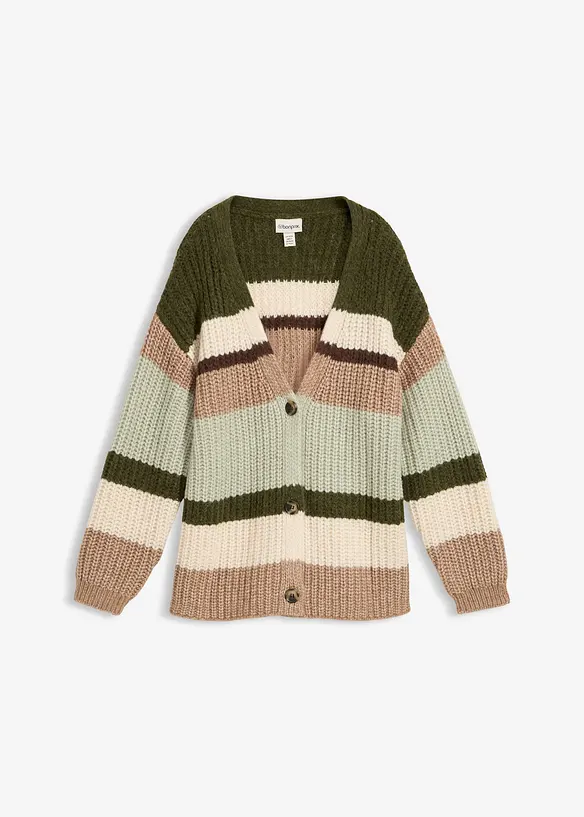 Grovstrikket cardigan med fargegradering, bonprix