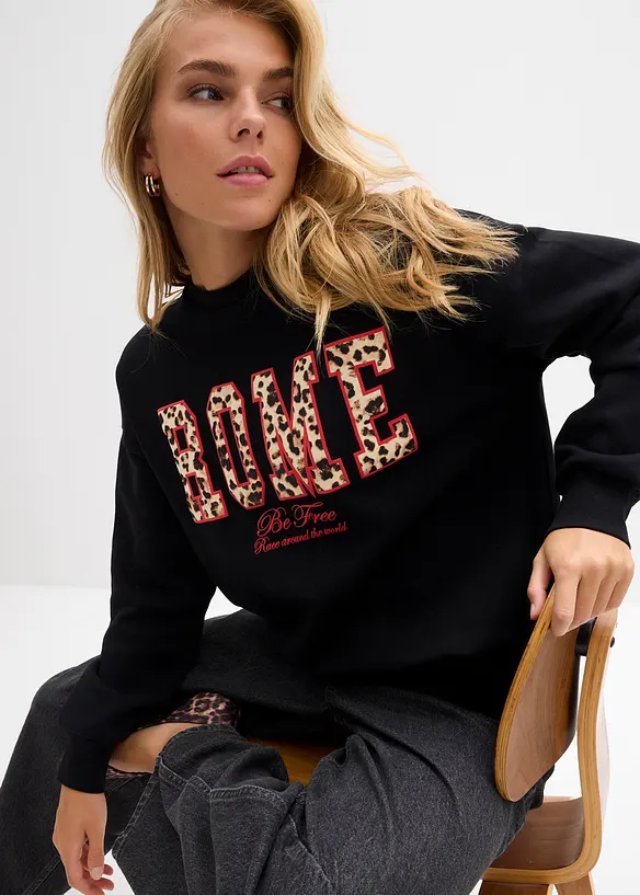 Oversized sweatshirt i 100% økologisk bomull, bonprix