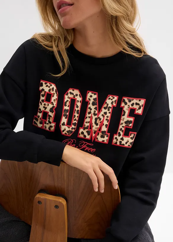 Oversized sweatshirt i 100% økologisk bomull, bonprix
