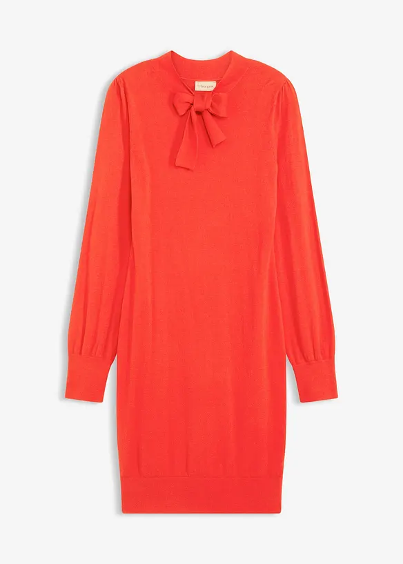 Strikket kjole i lett viskosemiks, bonprix