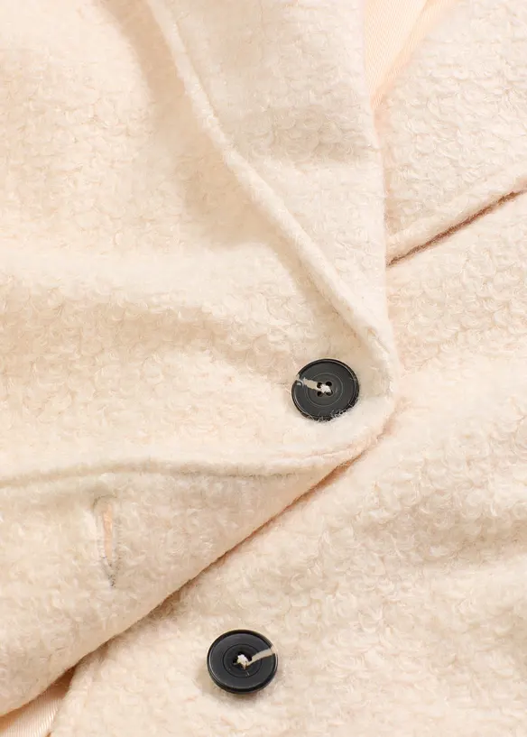 Kort, oversized k&aring;pe i boucl&eacute;, bonprix